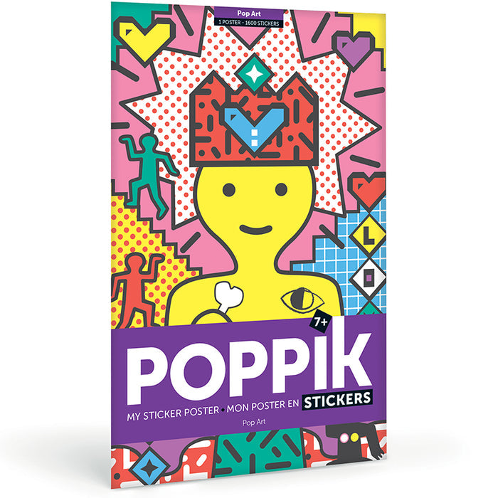 GIANT POSTER + 1600 STICKERS (6-12 YEARS OLD) “POP ART” — by Poppik