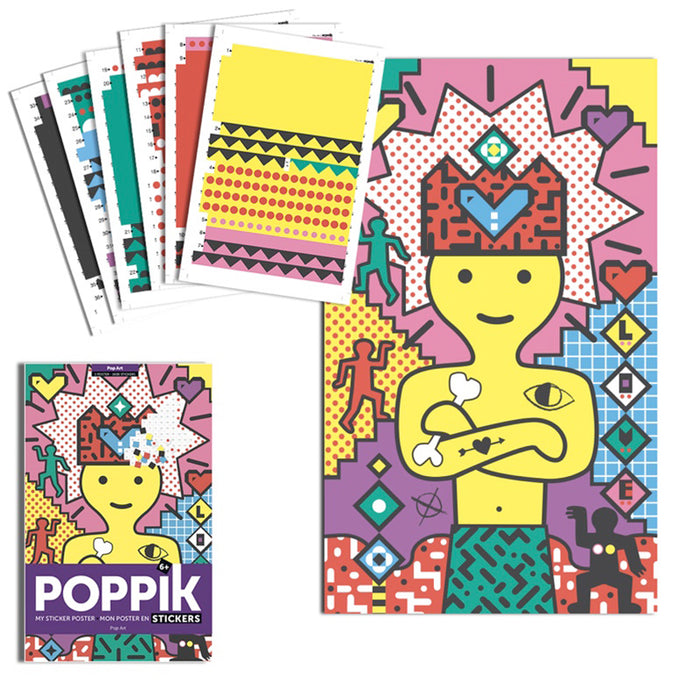 GIANT POSTER + 1600 STICKERS (6-12 YEARS OLD) “POP ART” — by Poppik