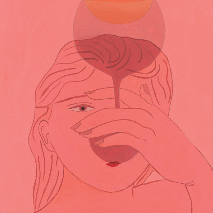 GIRL AND ORANGE IN GLASS, 11" X 14" — by Isabelle Feliu