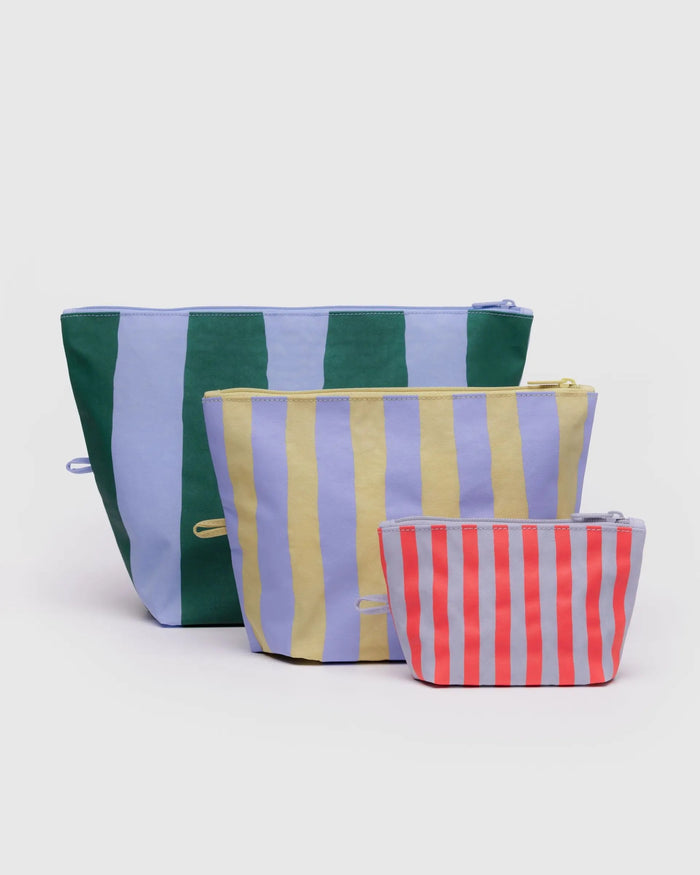 GO POUCH SET (PAINTED STRIPE) — by Baggu