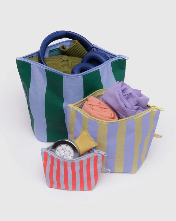 GO POUCH SET (PAINTED STRIPE) — by Baggu