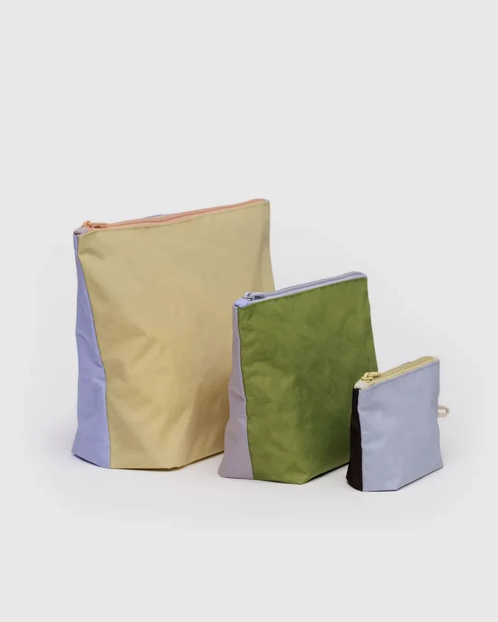 GO POUCH SET “Pastels Colorblock” — by Baggu