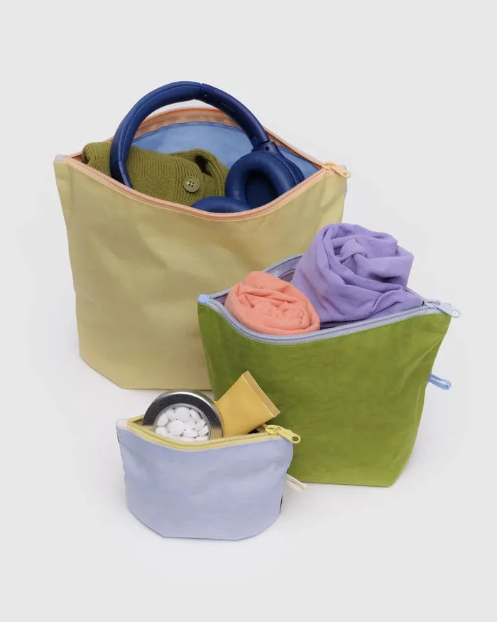 GO POUCH SET “Pastels Colorblock” — by Baggu