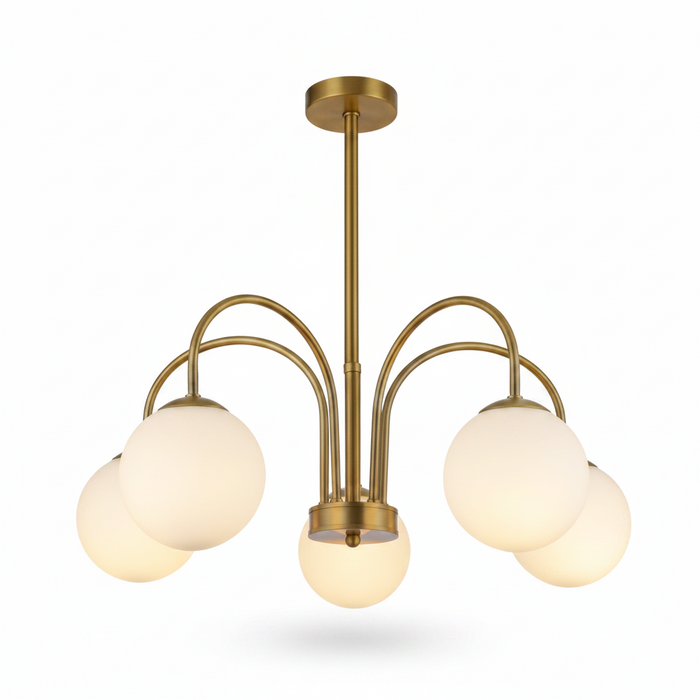 Gold 5-Light Pendant Dining Lamp | Luxury Ceiling Light for Dining Room – DL6126/5