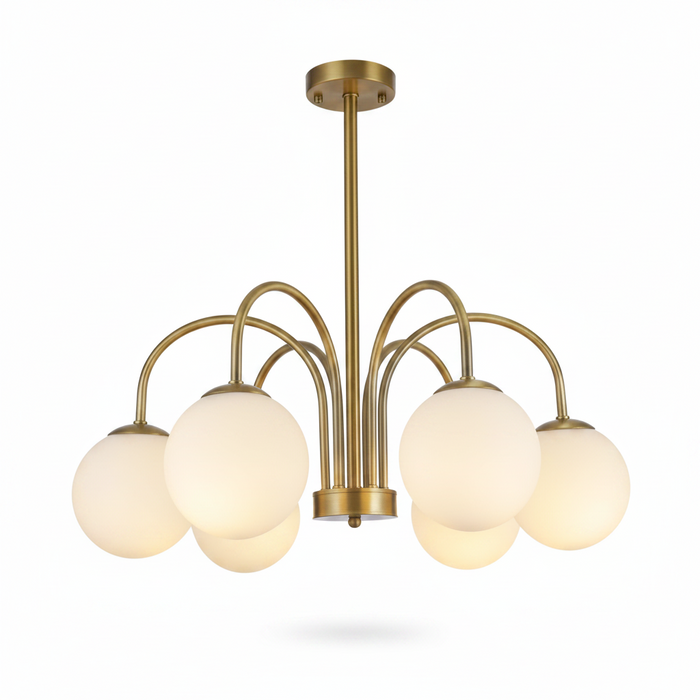 Gold 6-Light Pendant Dining Lamp | Luxury Ceiling Light for Dining Room – DL6127/6