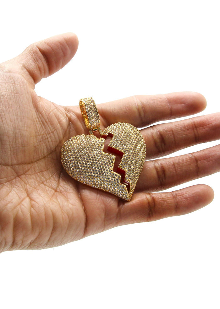 Gold Plated Heart Shape Pendant | 30.5 Grams