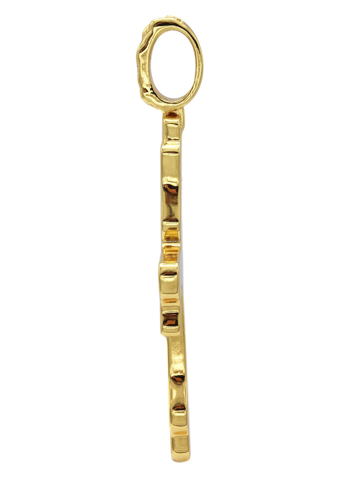 Gold Plated Melting Cross Pendant | 10.9 Grams