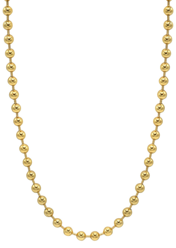 Gold Plated Mens Chain Dog Tag