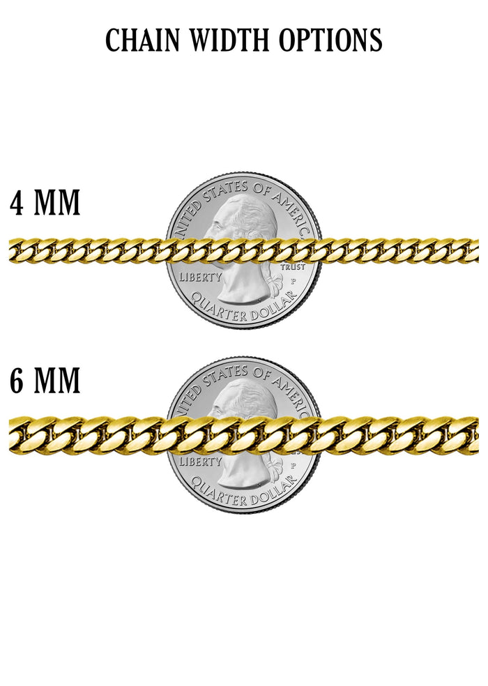 Gold Plated Mens Chain Dog Tag