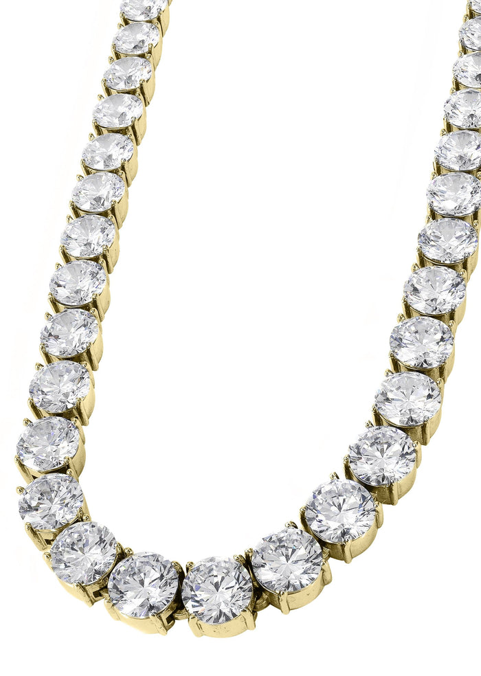 Gold Plated Mens Tennis Chain