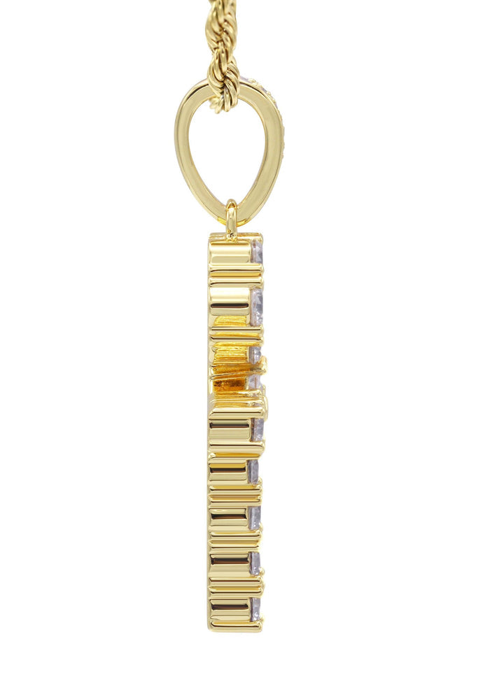 Gold Plated Rope Chain & Ankh Pendant | Appx. 10 Grams
