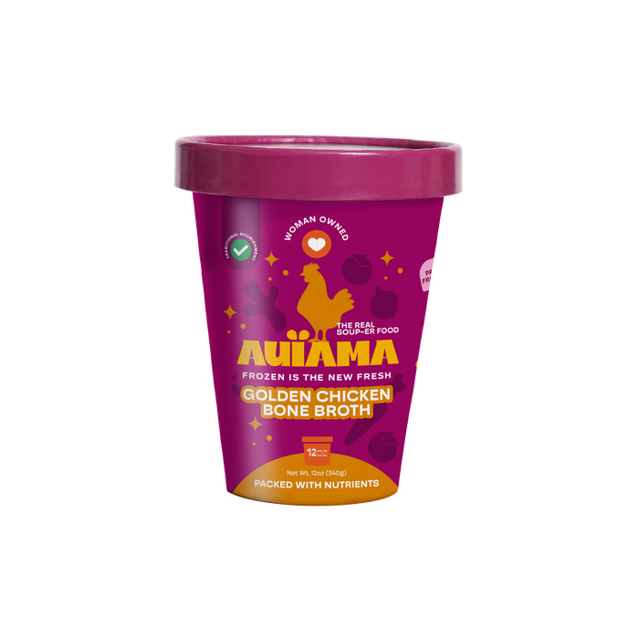 Golden Chicken Bone Broth 2026 front cup mockup