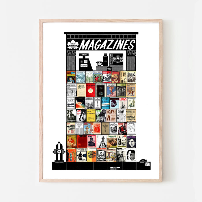 GREAT NORTHERN MAGAZINES, 18" X 24" — by Raymond Biesinger