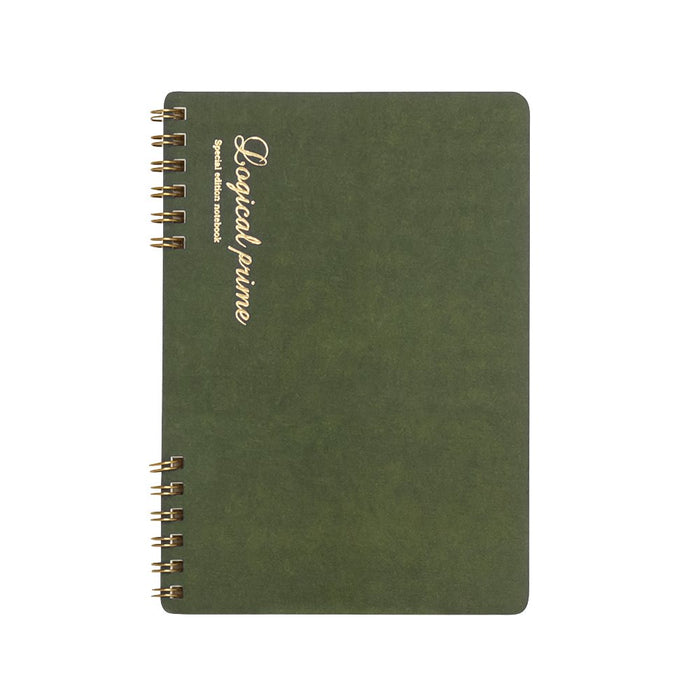 GREEN LOGICAL PRIME W RING NOTEBOOK, (Multiple sizes) – by Nakabayashi