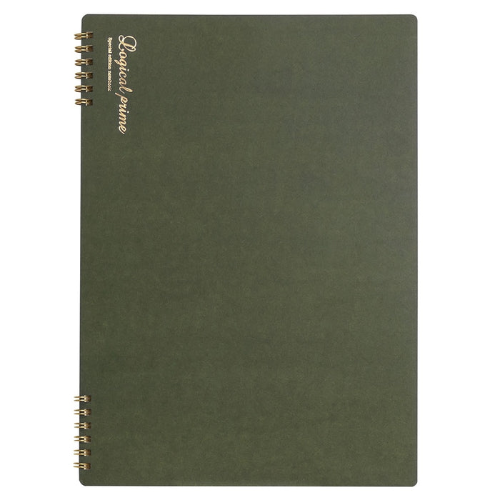 GREEN LOGICAL PRIME W RING NOTEBOOK, (Multiple sizes) – by Nakabayashi