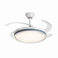 Grey Ceiling Fan with Light FL2013 – Sleek Grey Fan Light for Bedrooms, Living Rooms & Offices | Minimalist Neutral Ceiling Fan Light