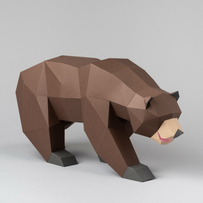 GRIZZLI BEAR PAPER MODEL (pre-cut, pre-marked) — by SOFS design