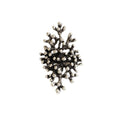 Handmade Spiky Brass Ring In Silver Plated - ZRC-032