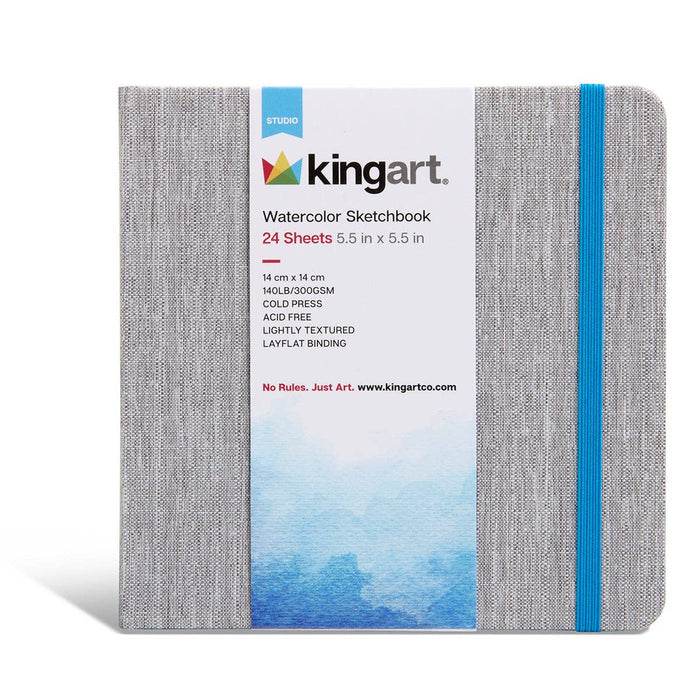 Hardcover Watercolor Sketchbook - 5.5” x 5.5” 140lb (300g) - 24 Sheets