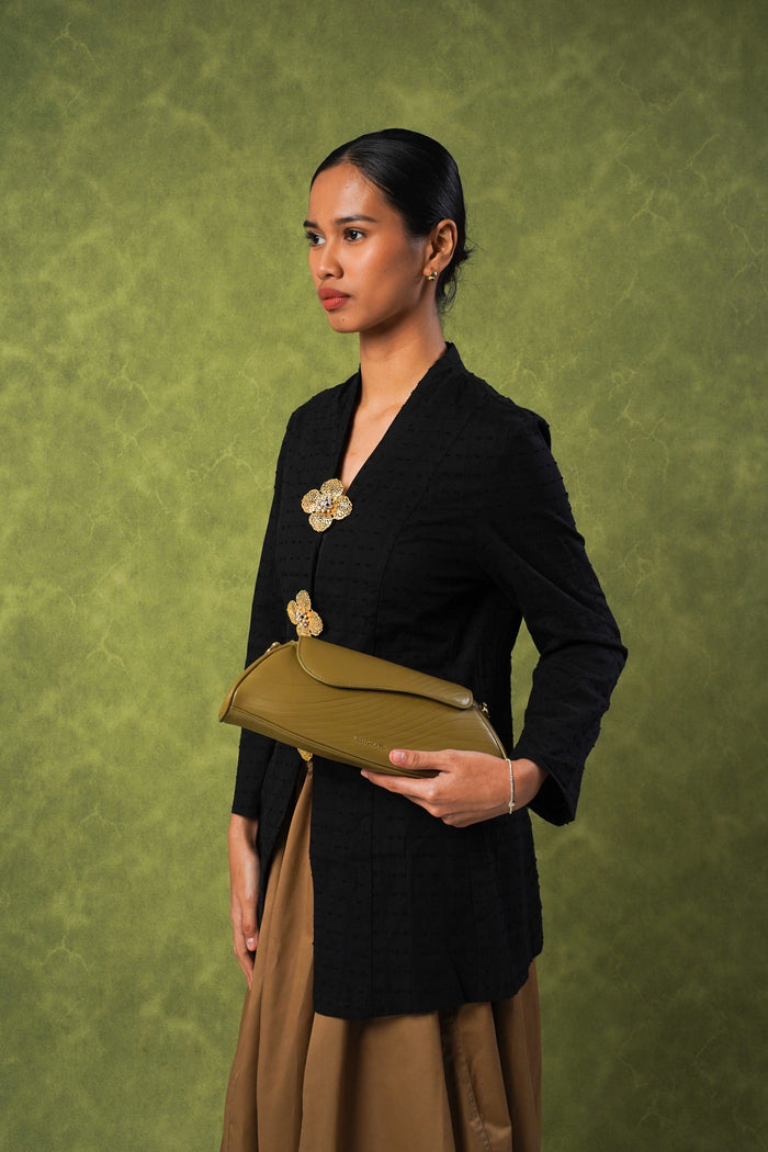 Hattie Flap Shoulder Bag (Olive)