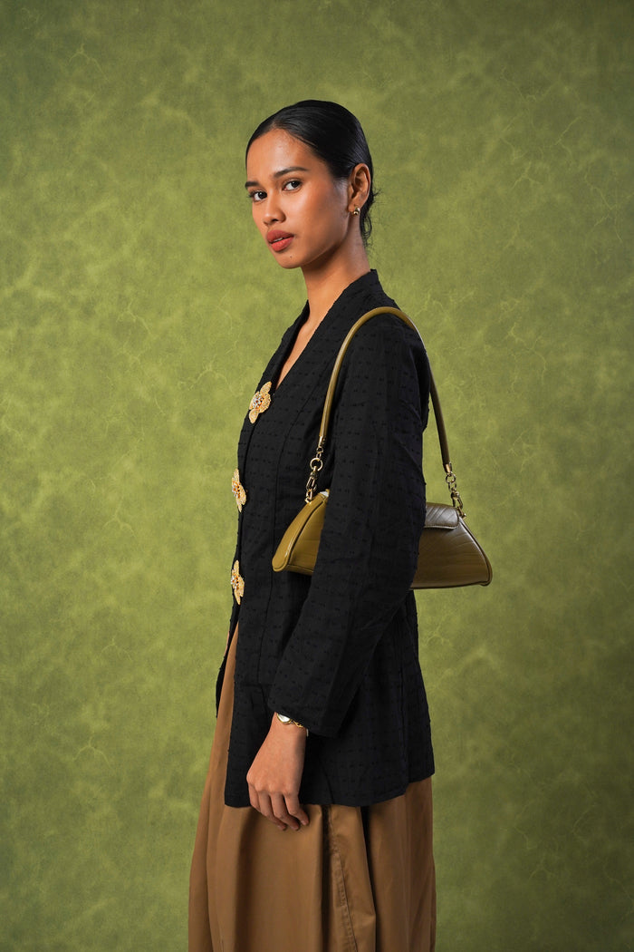 Hattie Flap Shoulder Bag (Olive)