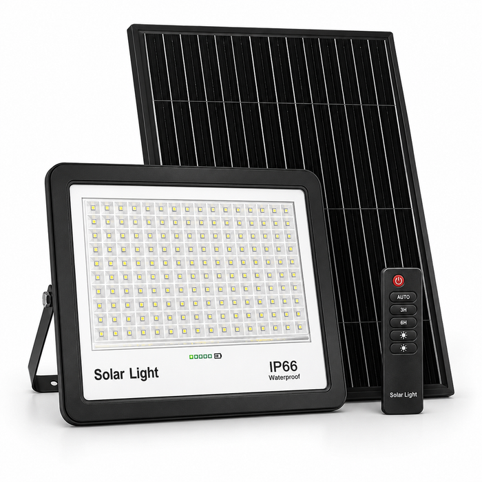 Hello Today Solar Flood Light 600W – 30000mAh Premium Outdoor Solar Security Floodlight | E6 Model F