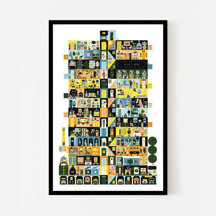 HIGH RISE, 24" X 36" — by Raymond Biesinger