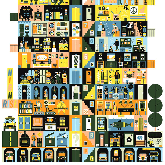 HIGH RISE, 24" X 36" — by Raymond Biesinger