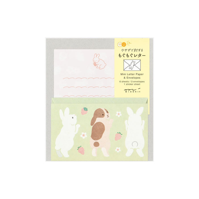 HUNGRY RABBIT, MINI LETTER SET WITH STICKERS — by Midori