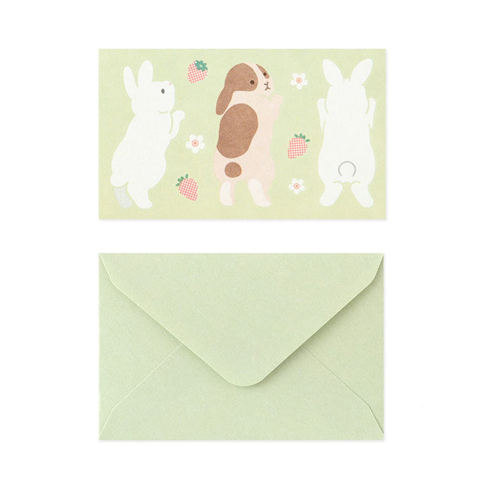 HUNGRY RABBIT, MINI LETTER SET WITH STICKERS — by Midori