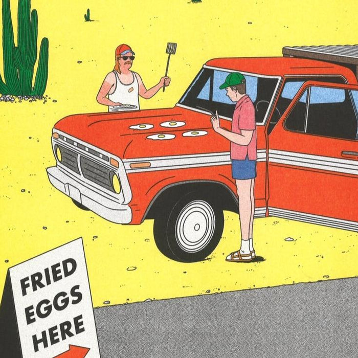 “IF YOU DON'T HAVE STOVE, USE A PICKUP", 29,7 x 42 cm  — by Simon Bailly