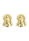 Jesus 10K Yellow Gold Studs | Appx. Diameter 0.5 Inches Gold Stud Earrings FROST NYC