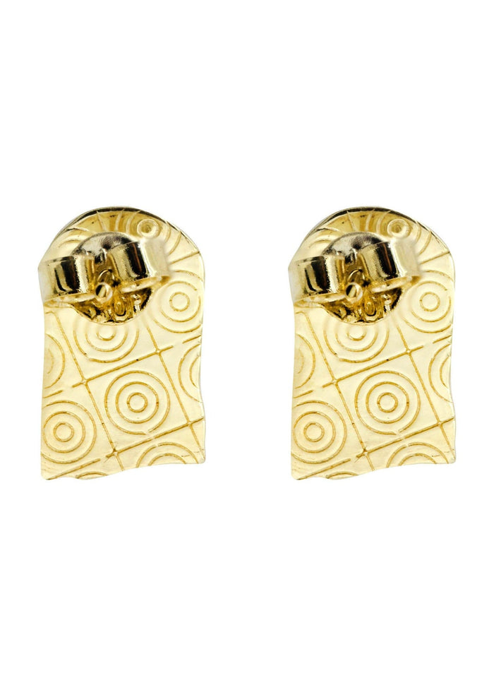 Jesus 10K Yellow Gold Studs | Appx. Diameter 0.5 Inches Gold Stud Earrings FROST NYC