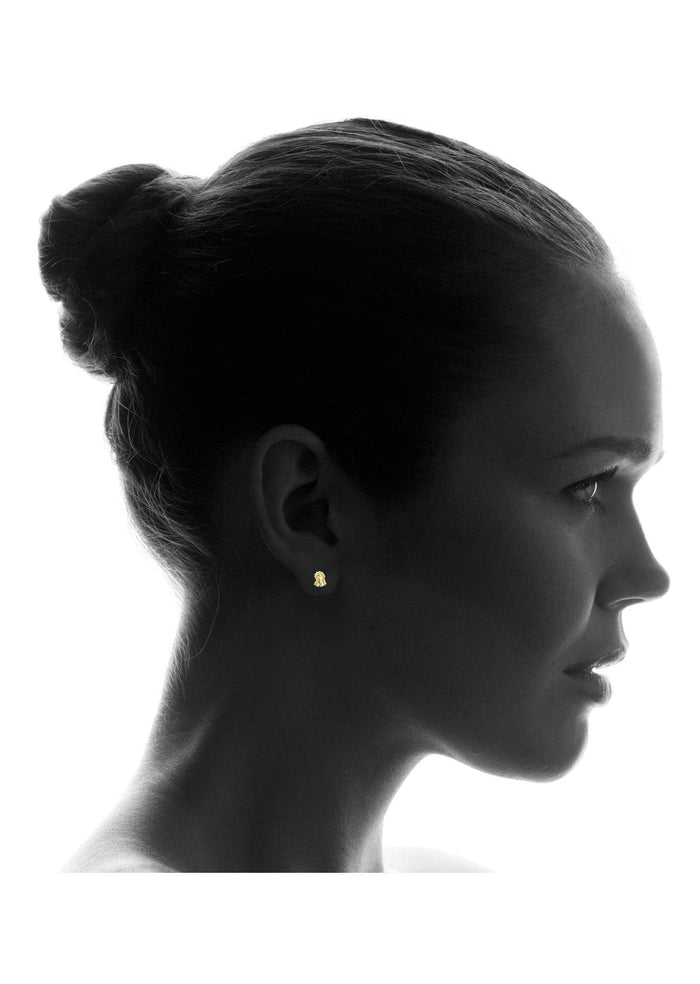 Jesus 10K Yellow Gold Studs | Appx. Diameter 0.5 Inches Gold Stud Earrings FROST NYC