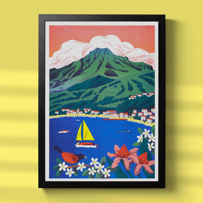 LA MARTINIQUE, LA MONTAGNE PELÉE, 29,7 x 42 cm — by Anne-Hélène Dubray