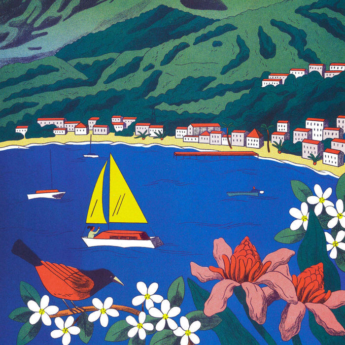 LA MARTINIQUE, LA MONTAGNE PELÉE, 29,7 x 42 cm — by Anne-Hélène Dubray