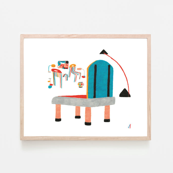 LA SALLE DE PLAISANCE, 14" X 11" (Reproduction) — by Jeraume