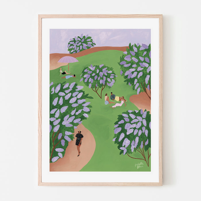 LE TEMPS DES LILAS, 18" X 24" — by Isabelle Feliu