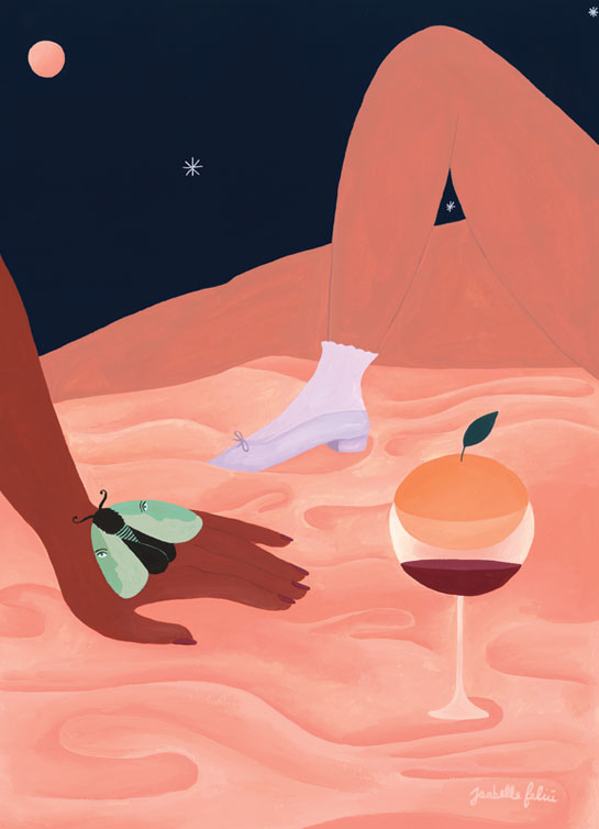 LE VISITEUR NOCTURNE, 18" X 24" — by Isabelle Feliu