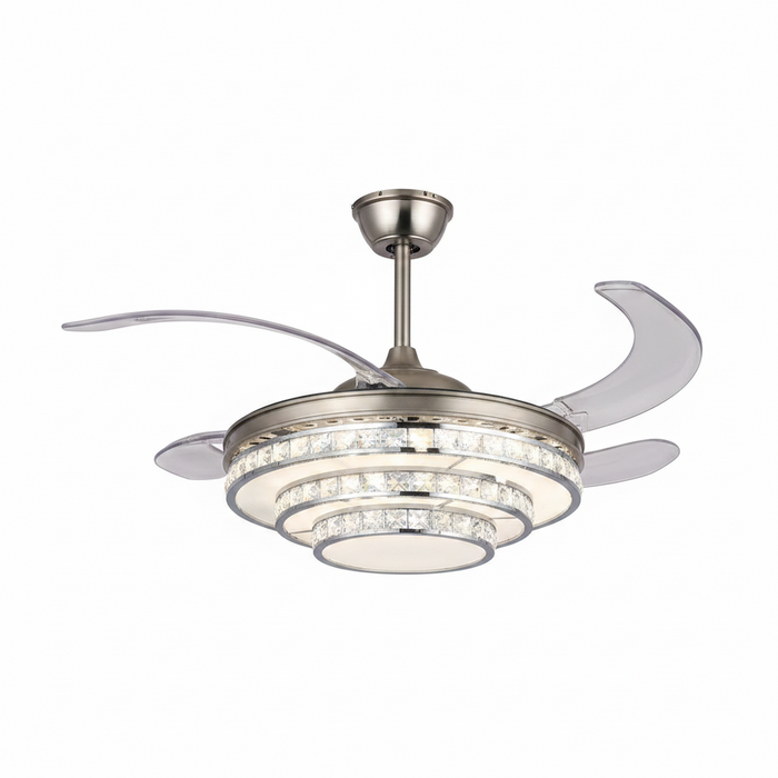 LED Ceiling Fan with Even Light FL9304 – Whisper-Quiet LED Fan Light for Bedrooms, Living Rooms & Commercial Spaces | Bright Even-Light Ceiling Fan