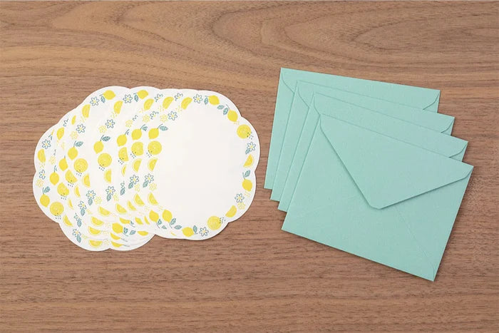 LETTERPRESS LETTER SET DIE-CUT (LEMON) — by Midori