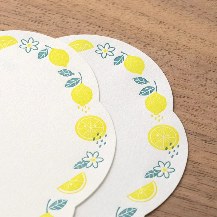 LETTERPRESS LETTER SET DIE-CUT (LEMON) — by Midori