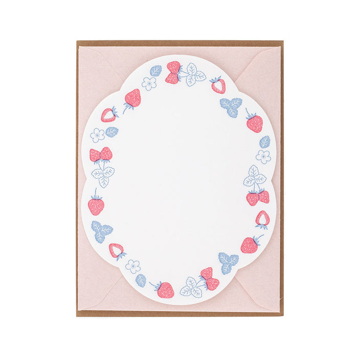 LETTERPRESS LETTER SET DIE-CUT (STRAWBERRY) — by Midori