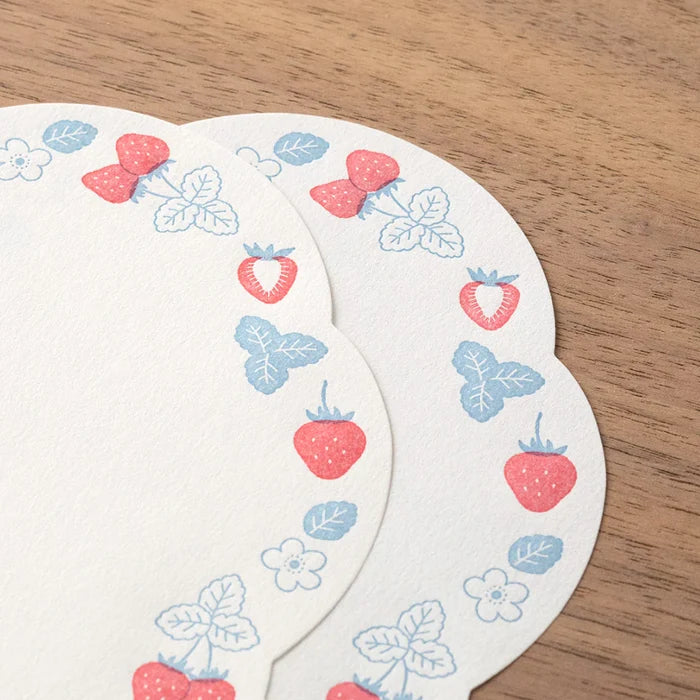 LETTERPRESS LETTER SET DIE-CUT (STRAWBERRY) — by Midori