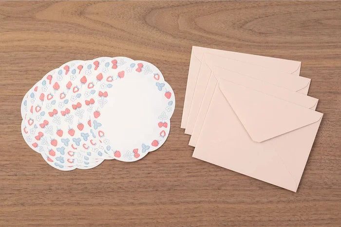LETTERPRESS LETTER SET DIE-CUT (STRAWBERRY) — by Midori