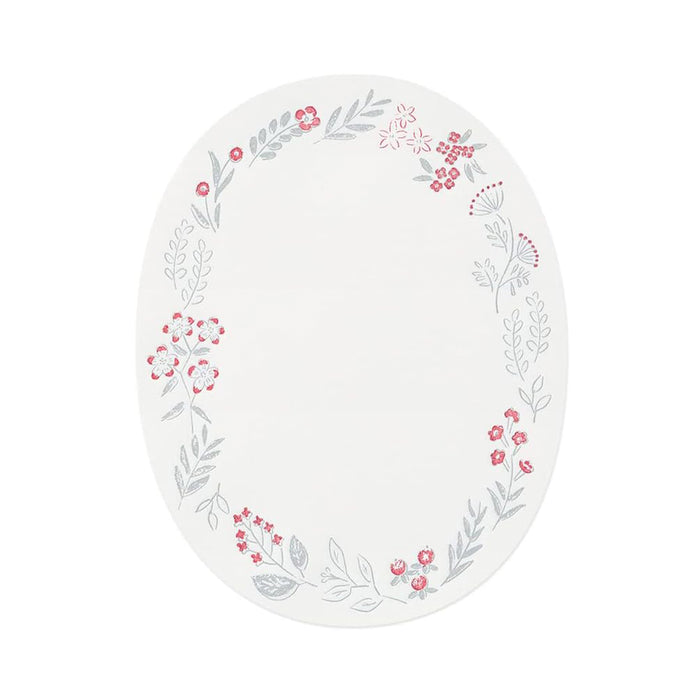LETTERPRESS LETTER SET DIE-CUT (WREATH RED) — by Midori