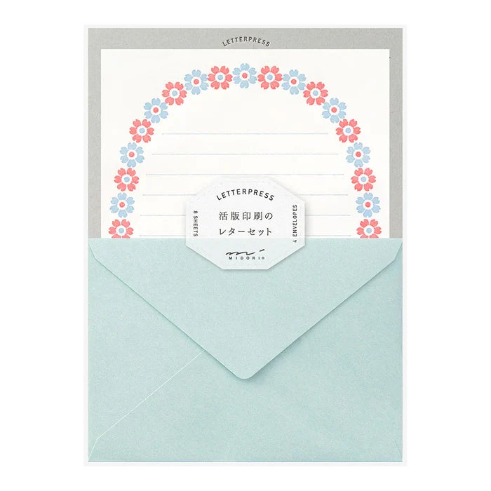 LETTERPRESS LETTER SET (FLOWER) — by Midori