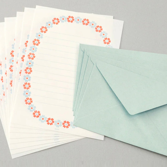 LETTERPRESS LETTER SET (FLOWER) — by Midori