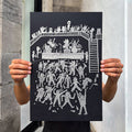L’X, 12" X 18" (screen printed) — by Benoit Tardif