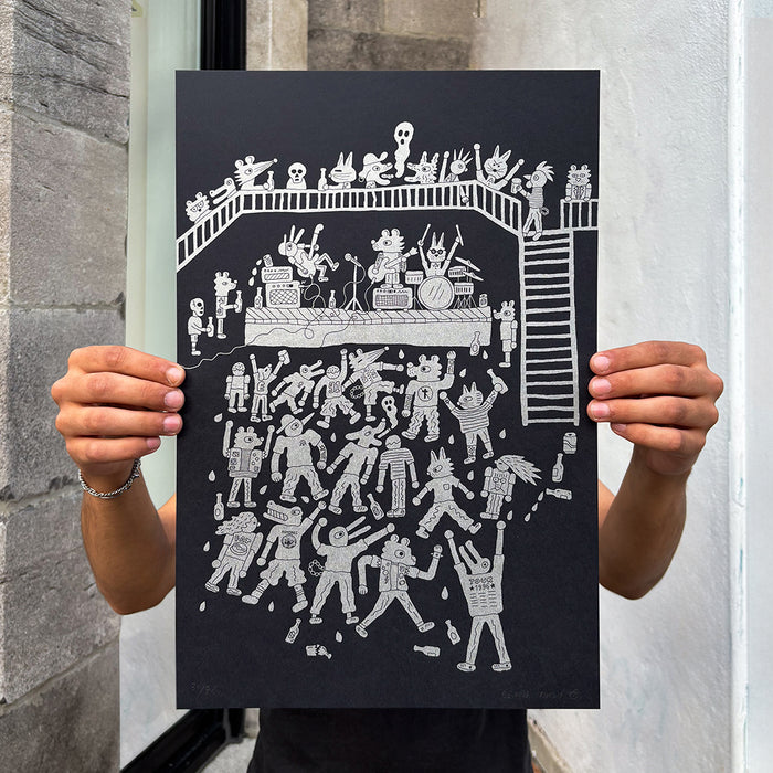 L’X, 12" X 18" (screen printed) — by Benoit Tardif